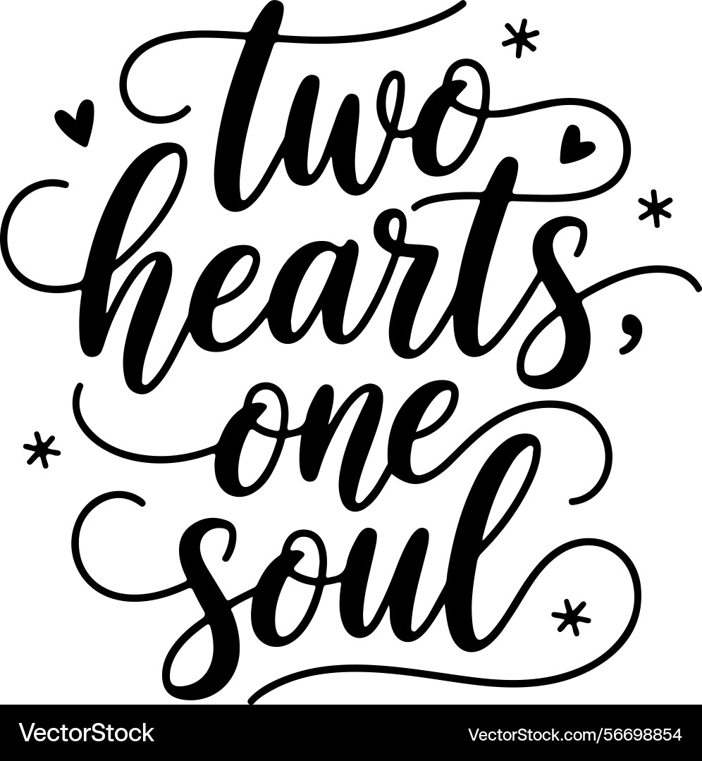 Two hearts one soul design isolated on white – Royalty-Free Vector |  VectorStock, image size:996x1080