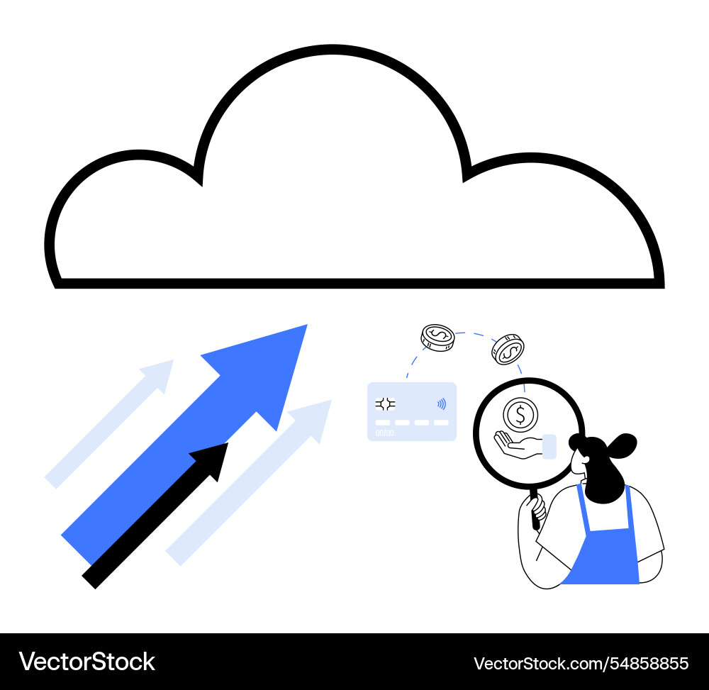 Cloud computing with data transfer and financial Cloud computing with data transfer and financial vector image