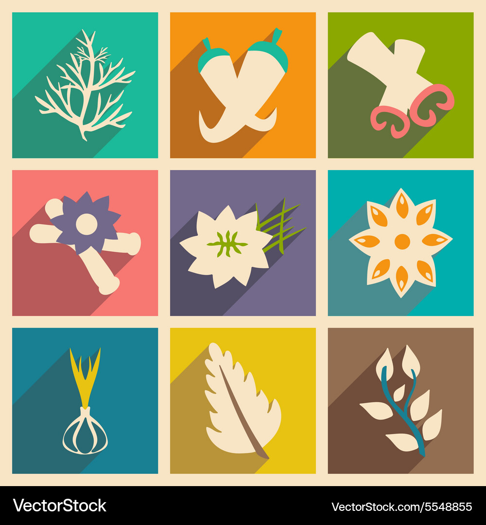 Flat with shadow concept and mobile application Vector Image