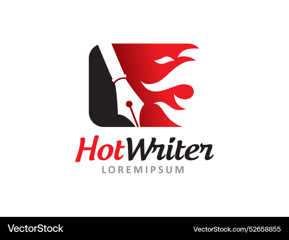 Heißes Schreiber-Logo-Symbol oder Symbolvorlage Heißes Schreiber-Logo-Symbol oder Symbolvorlage vektorbild