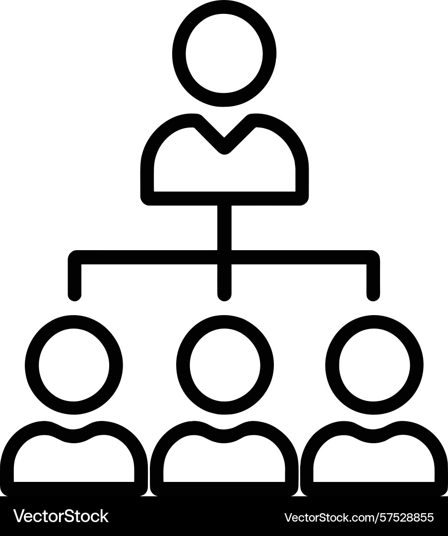 Organization chart displaying hierarchical Organization chart displaying hierarchical vector image