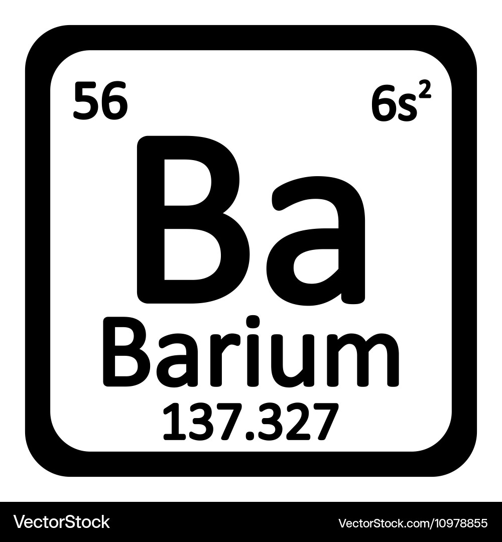 Periodic table element barium icon vector image