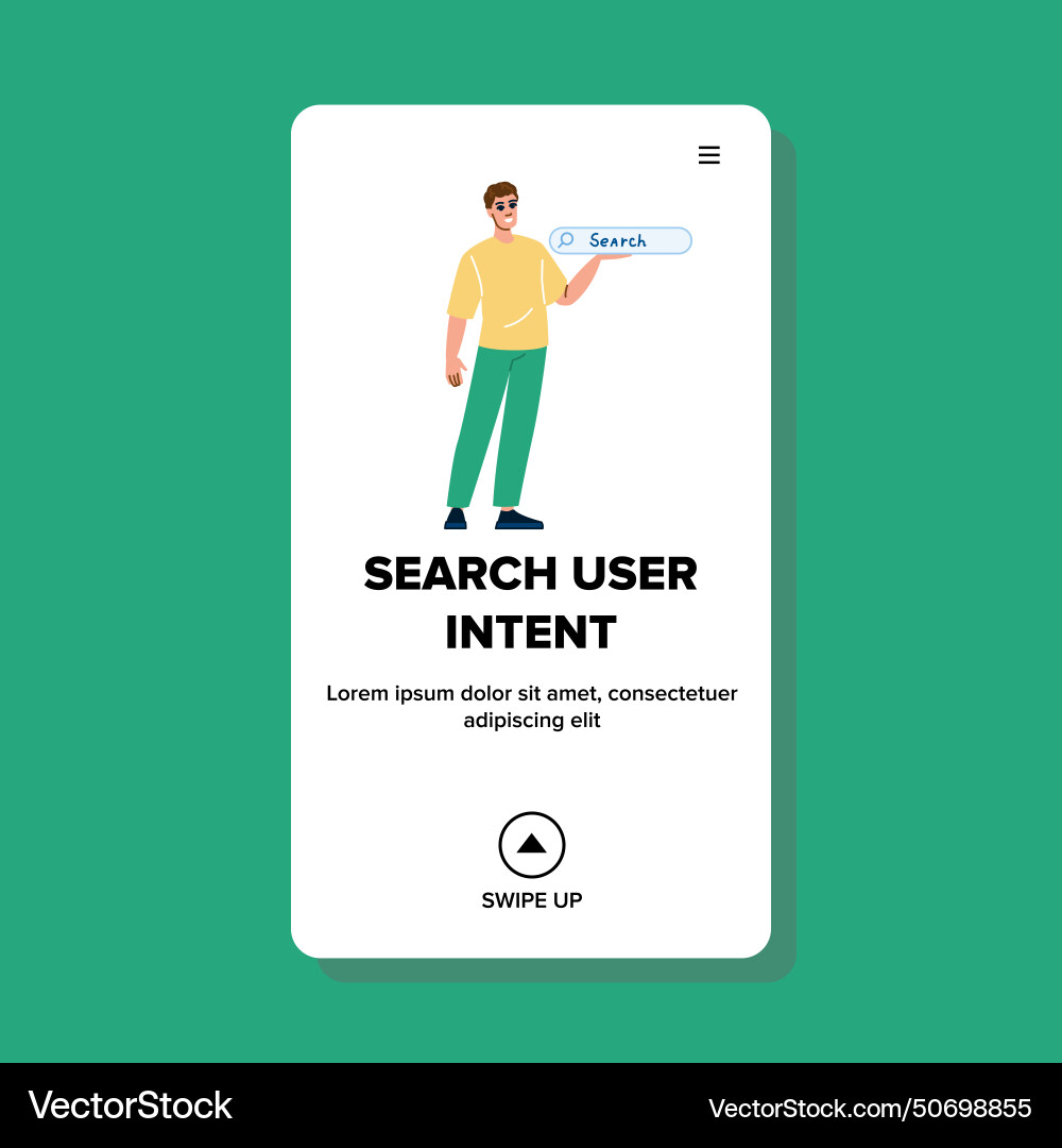 Relevant search user intent Relevant search user intent vector image