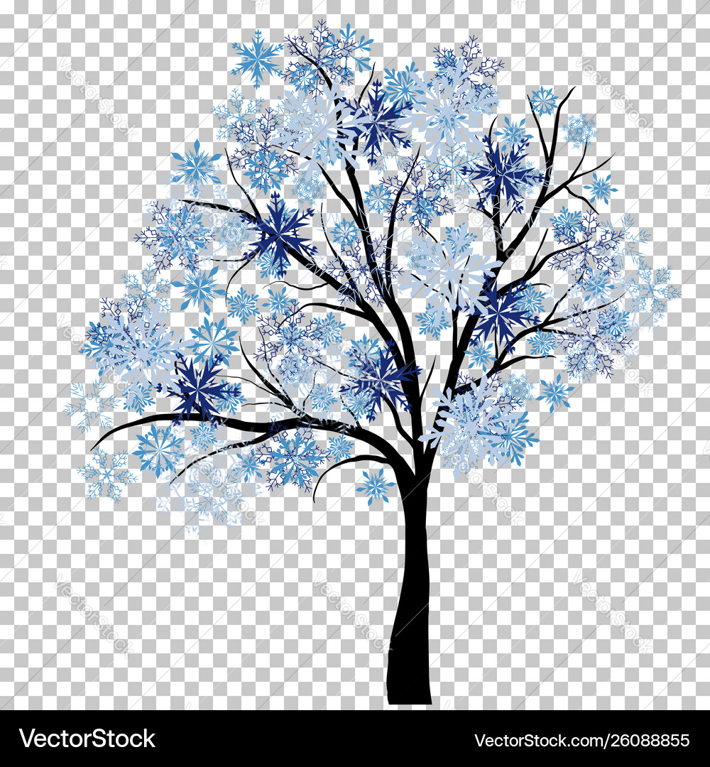 Winter tree Royalty Free Vector Image - VectorStock