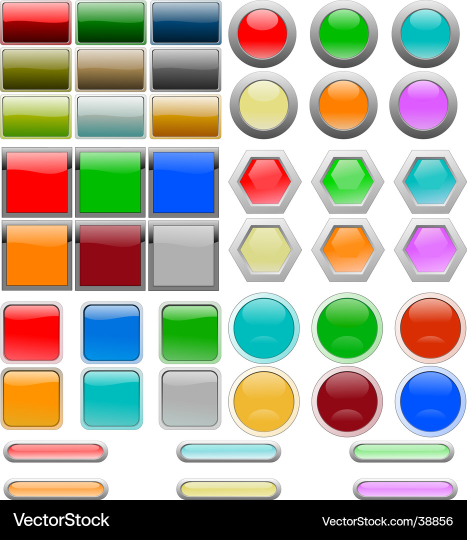 Capsule Interface Elements Vector Image
