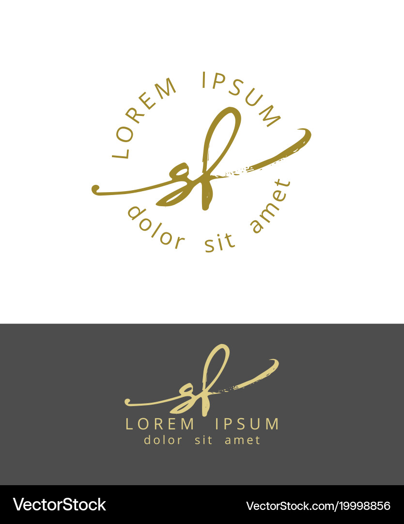 Elegant Script Monogram Logo vector image