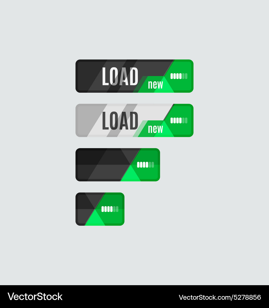 Load button futuristic hi-tech ui design Vector Image