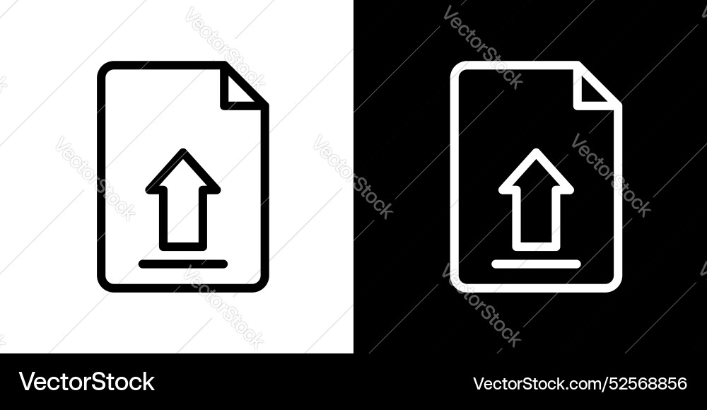 Upload file icon set on white background Upload file icon set on white background vector image