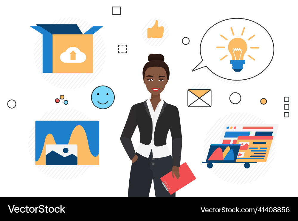 Website development features optimization strategy vector image