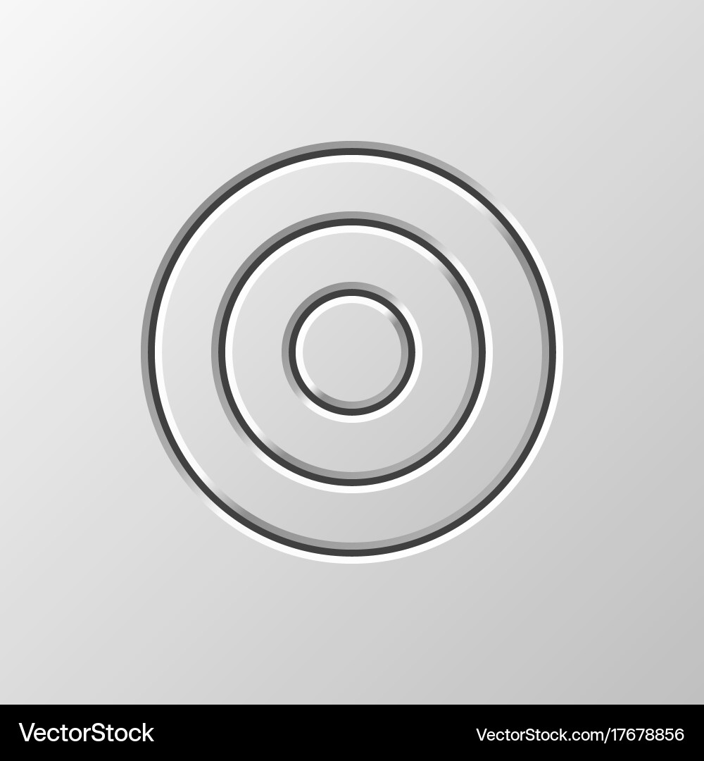 White Geometric Circle Button vector image