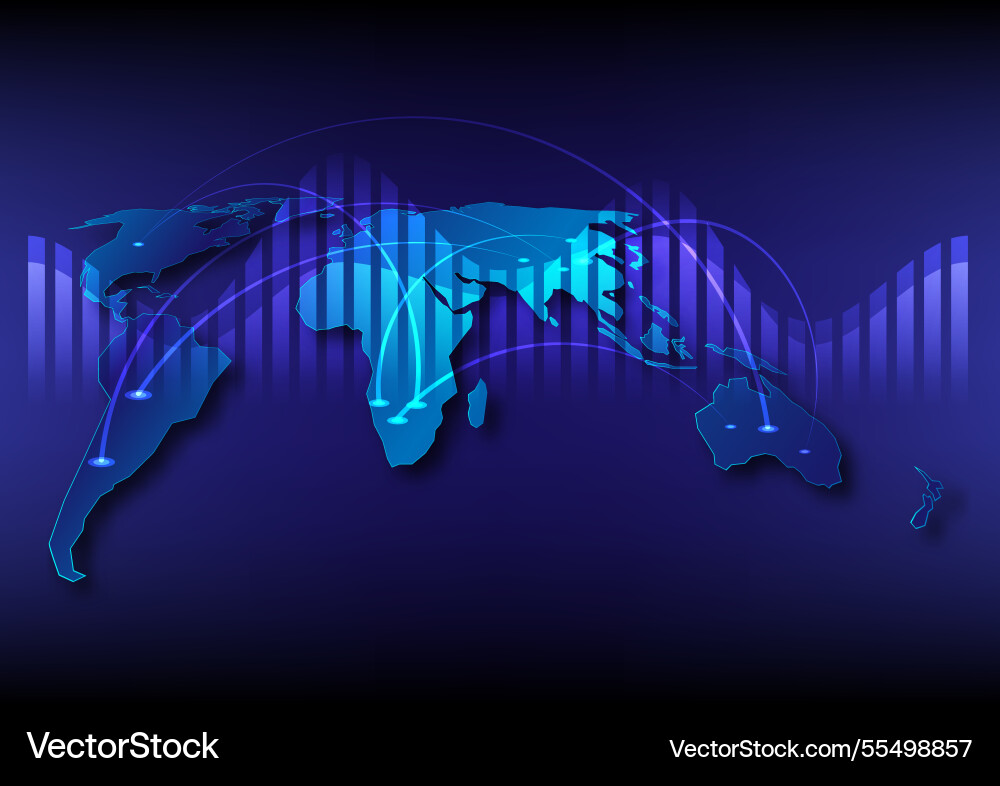 Abstract background with communication network vector image