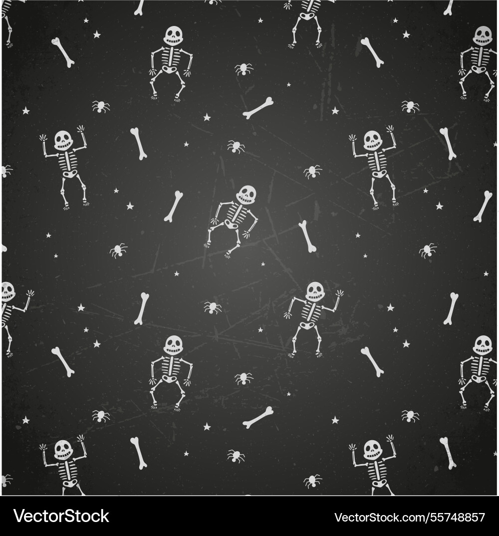 Background of enjoyable bones and skeletons Vector Image
