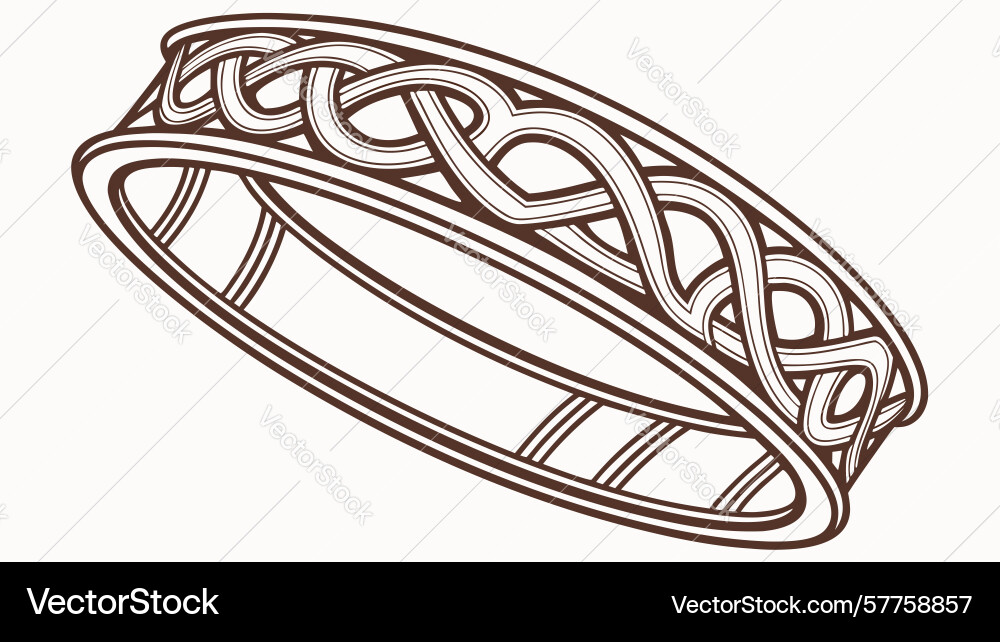 Celtic knotwork ring design element Vector Image