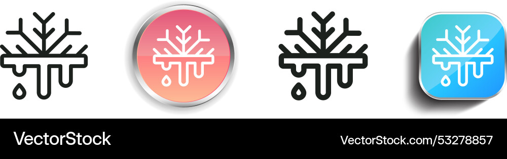 Defrost Symbol dünne lineare regelmäßige und Schaltfläche Stil Defrost Symbol dünne lineare regelmäßige und Schaltfläche Stil vektorbild