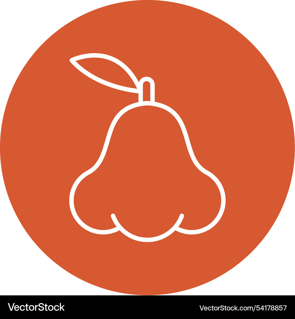 Java apple line circle icon vector image