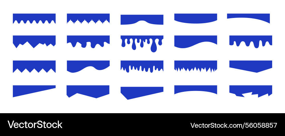 Separators shapes for website presentation set Separators shapes for website presentation set vector image