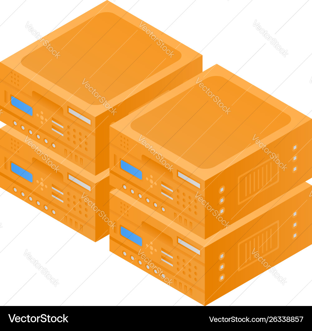 Stack data storage icon isometric style Stack data storage icon isometric style vector image