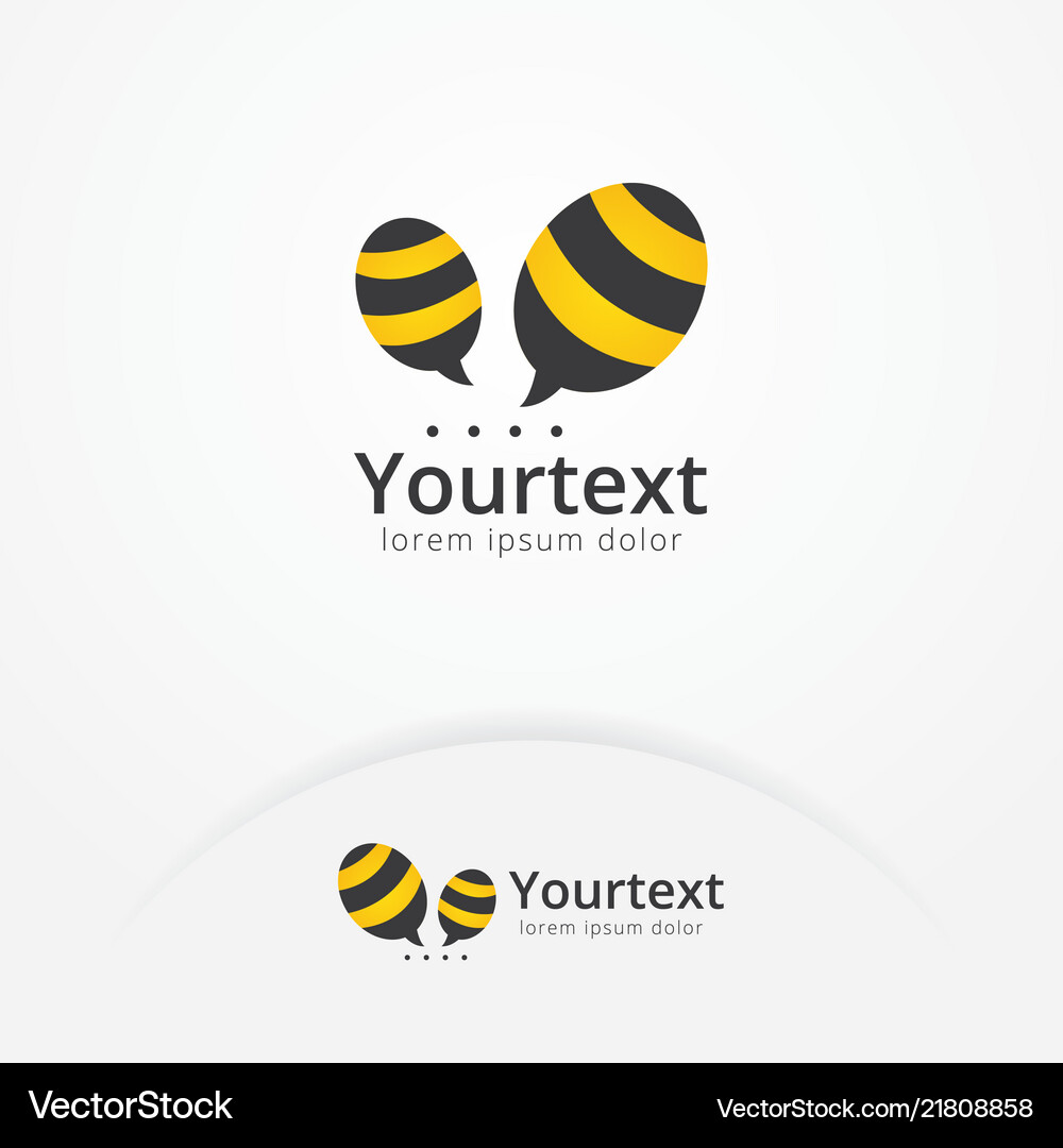Bee talk logo Bee talk logo vektorbild