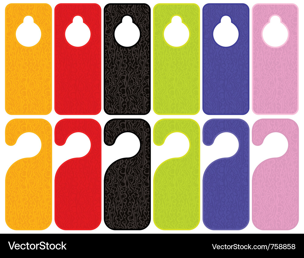 Retro Patterned Tags Vector Image