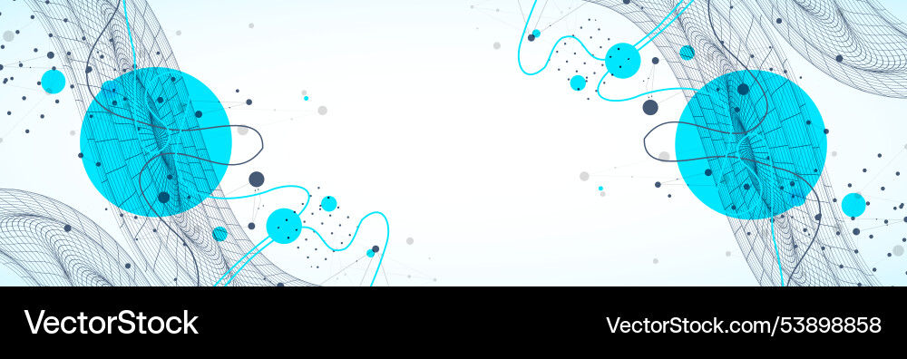 Template for science and technology presentation Vector Image