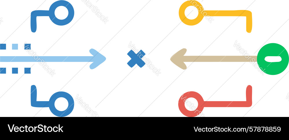 Abstract data flow with multiplication Vector Image