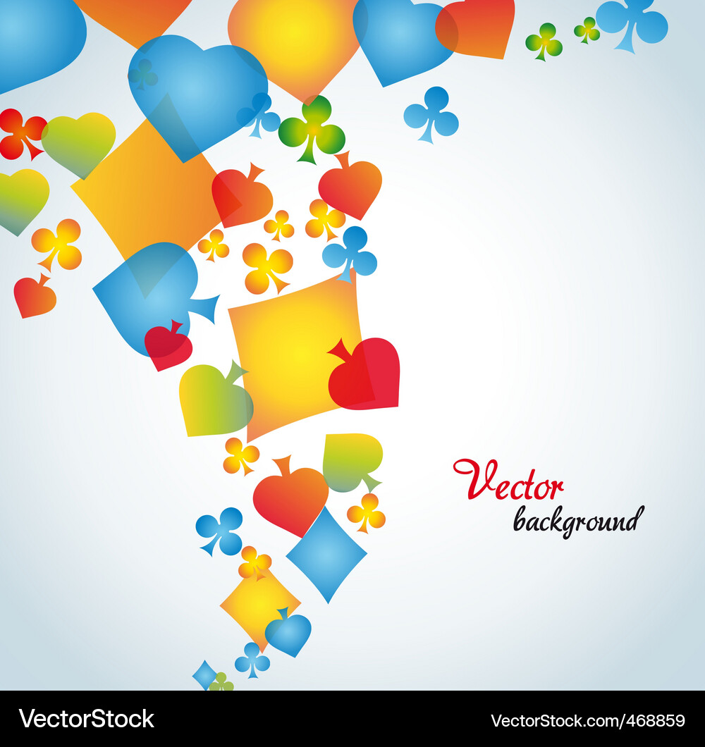 Card Suit Abstract Background Vector Image