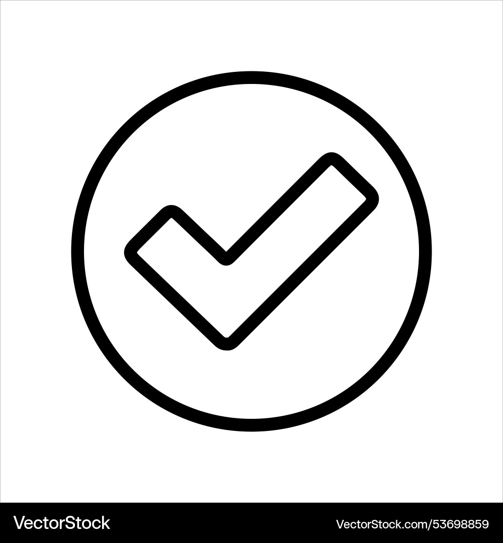 Checkbox done mark icon flat web Checkbox done mark icon flat web vector image