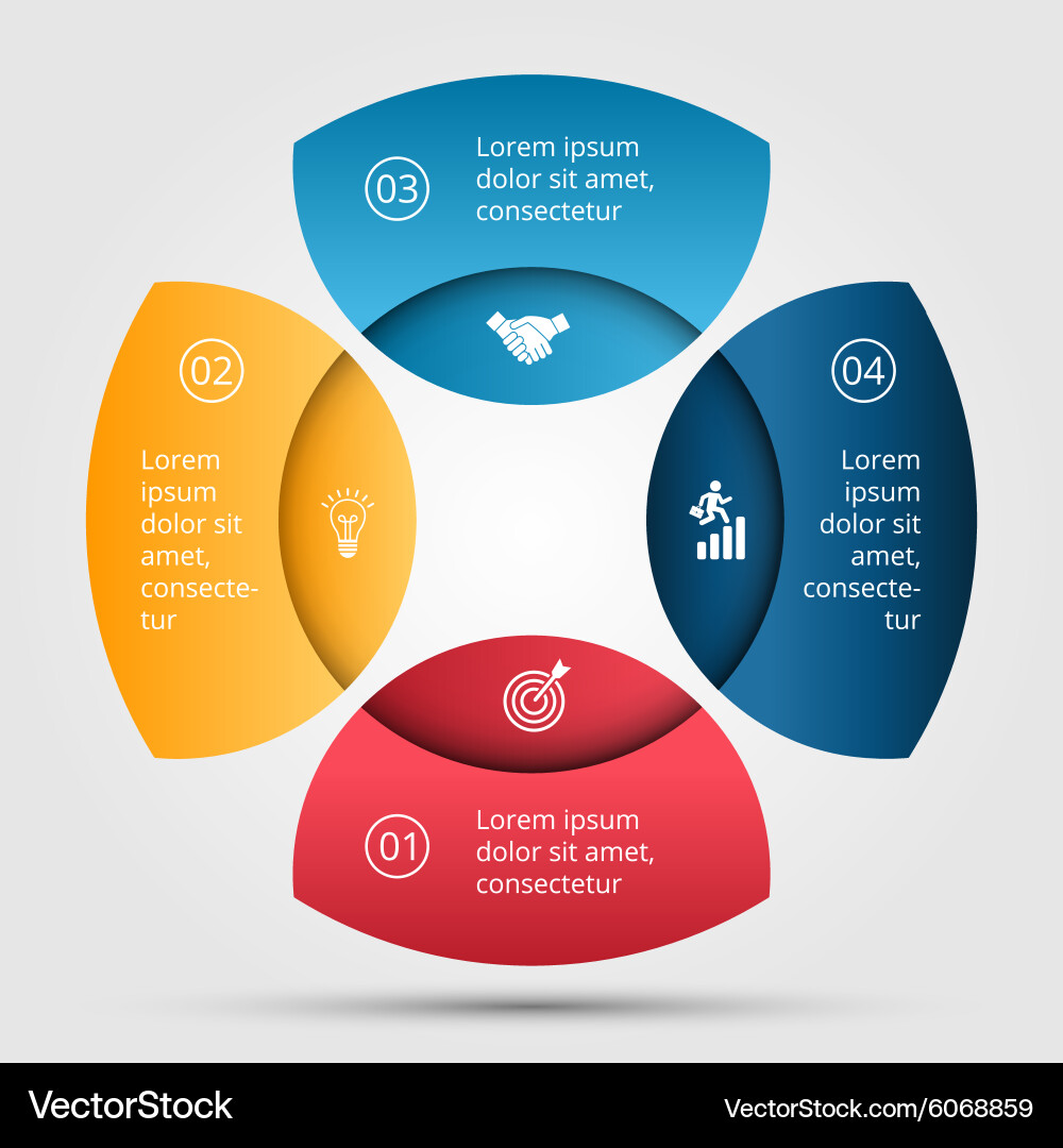 Circular Data & Process Diagram vector image