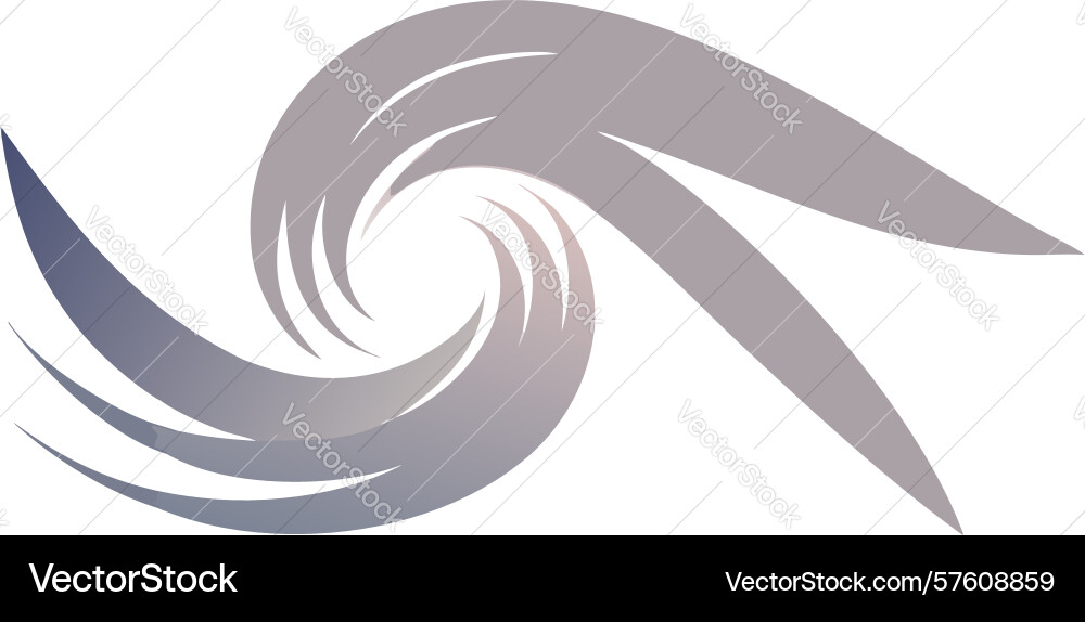 Dynamic grey swirl abstract wind motion effect vector image