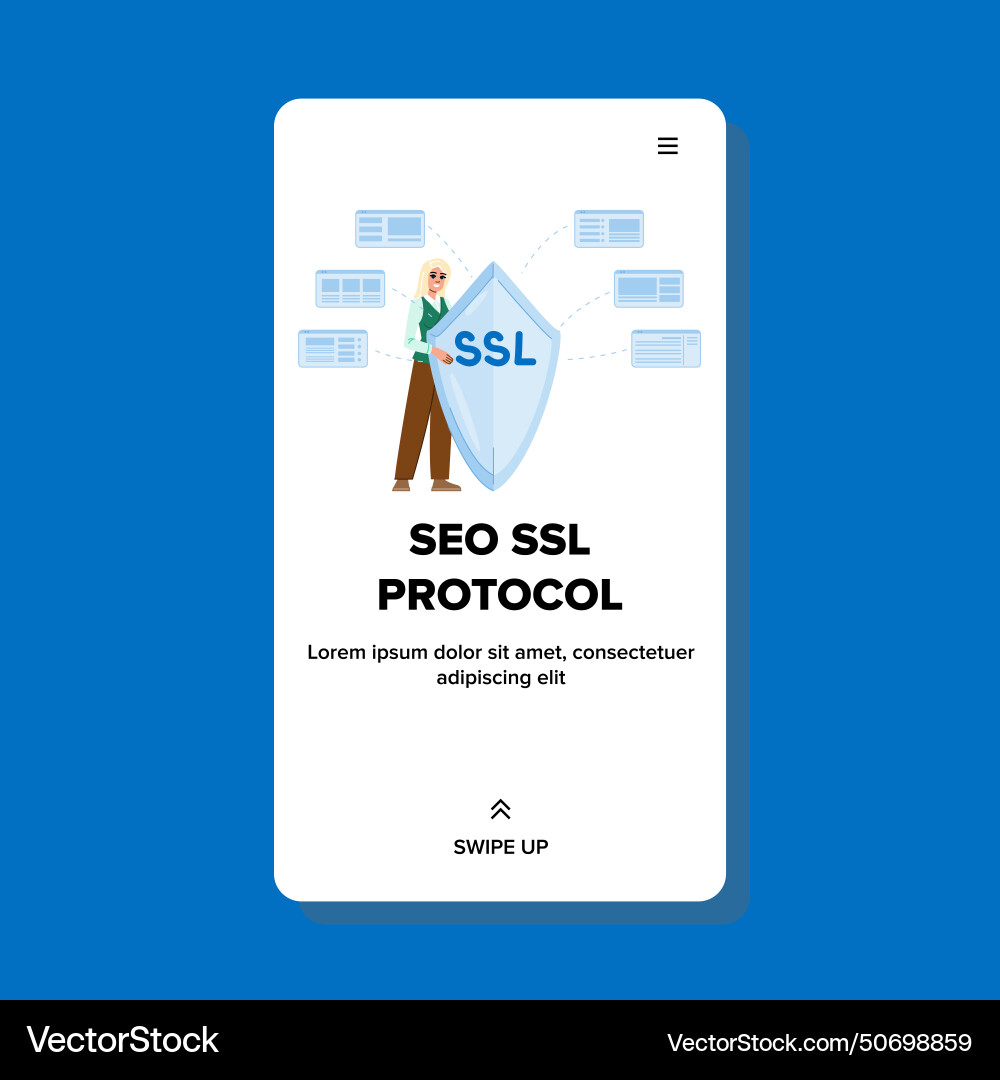 Http seo ssl protocol vector image