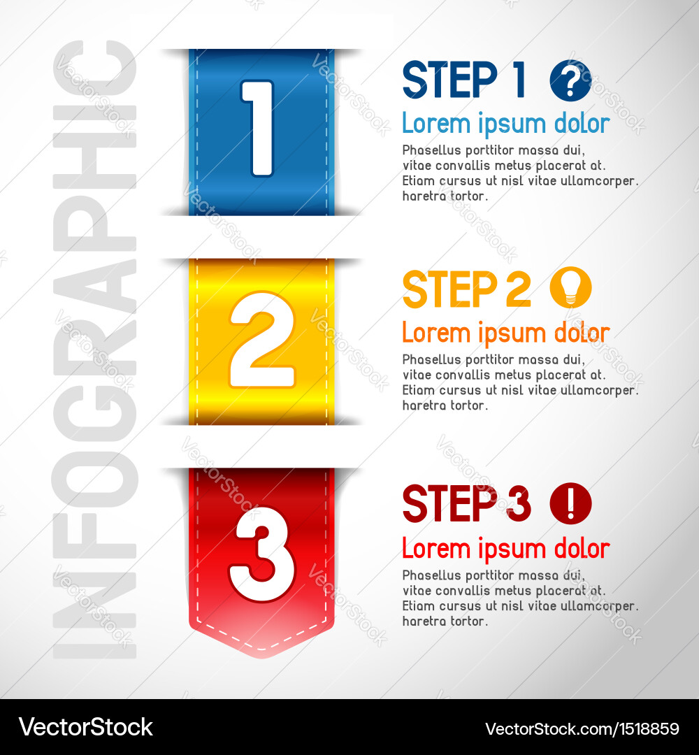 Progress steps Royalty Free Vector Image - VectorStock