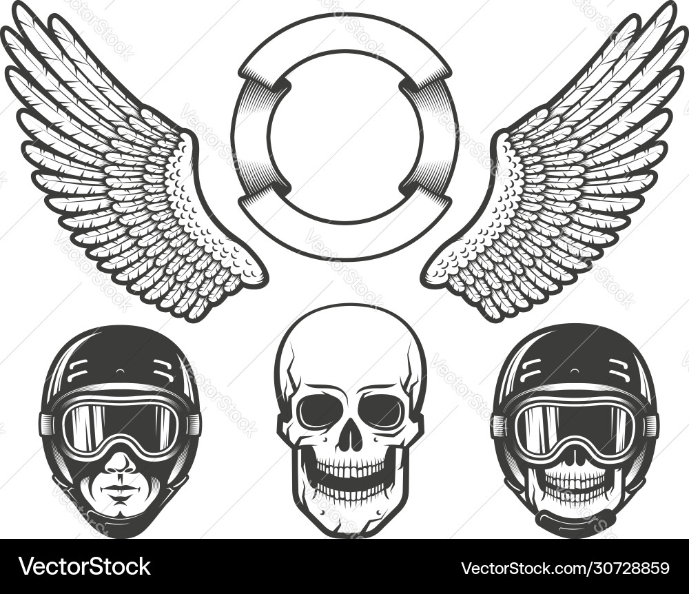 Set design elements for creating a racing Set design elements for creating a racing vector image