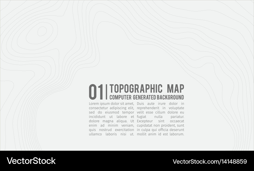 Topographic map background with space for copy Vector Image