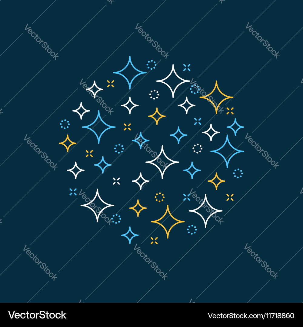 Abstract pattern and background with stars Vector Image
