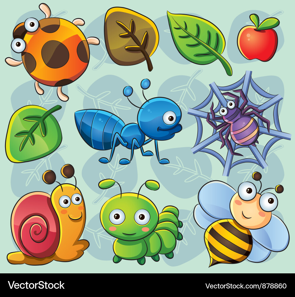Charming Bug Collection vector image