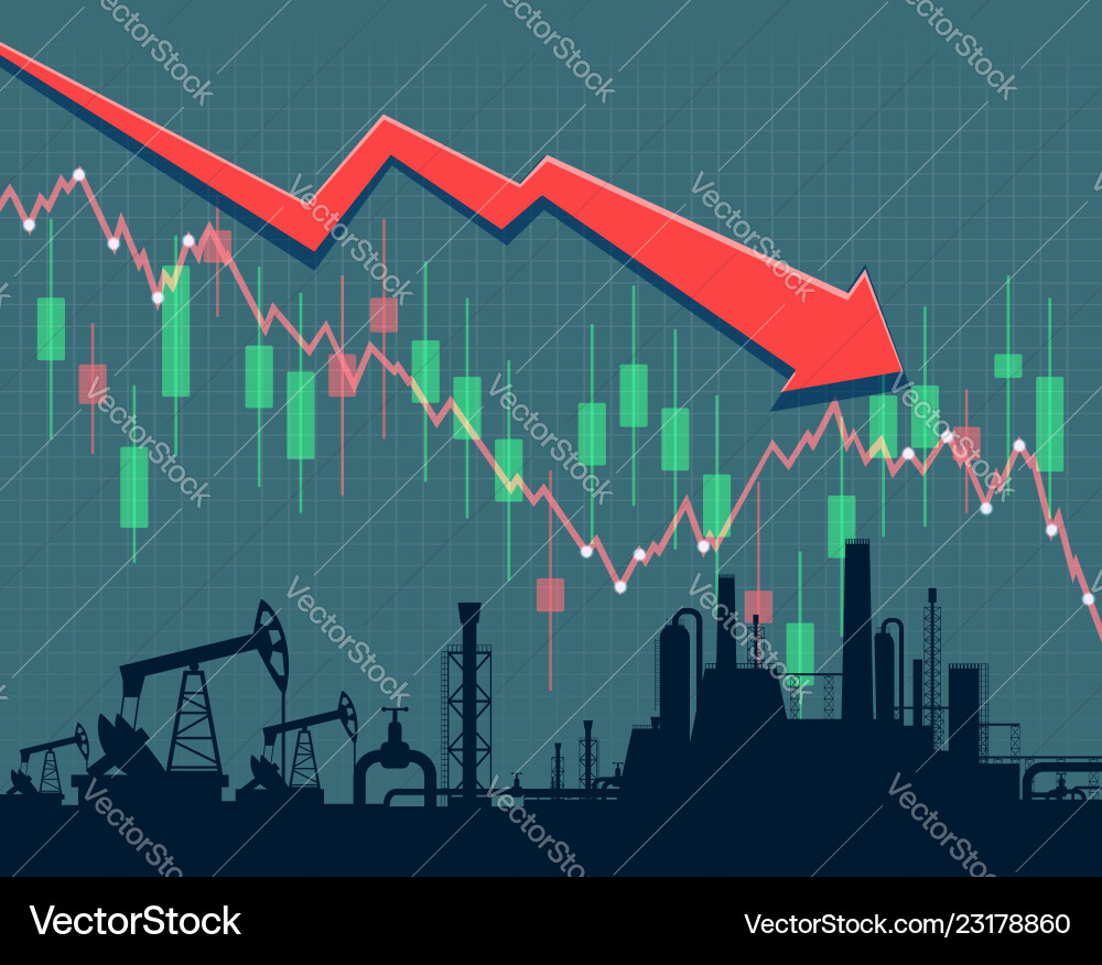 Financial graphs and charts of economic recession Financial graphs and charts of economic recession vector image