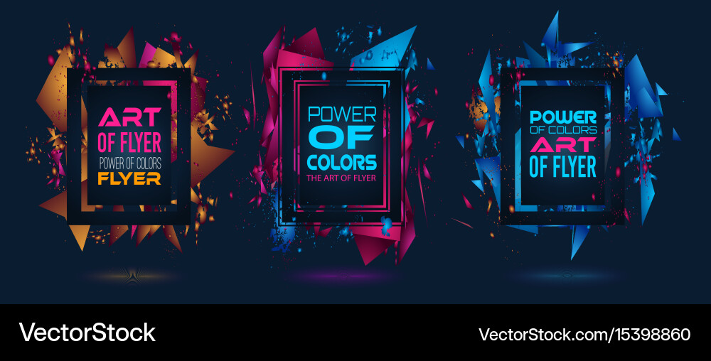 Futuristic frame art design with abstract shapes Vector Image