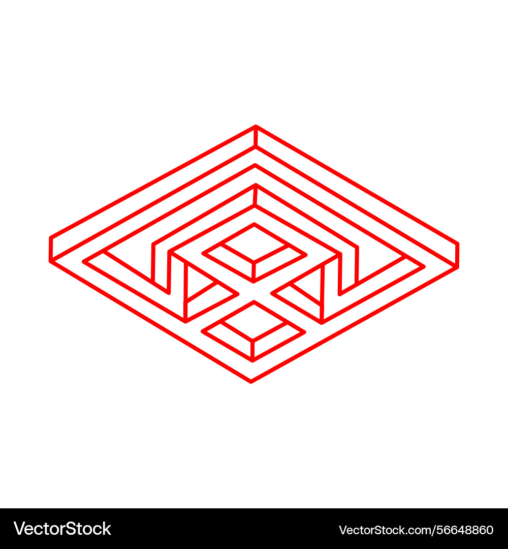 Impossible shape logo web design element Impossible shape logo web design element vector image