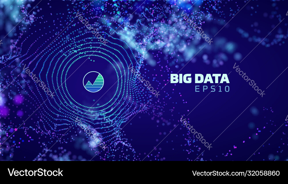 Modern with big data wireframe Modern with big data wireframe vector image
