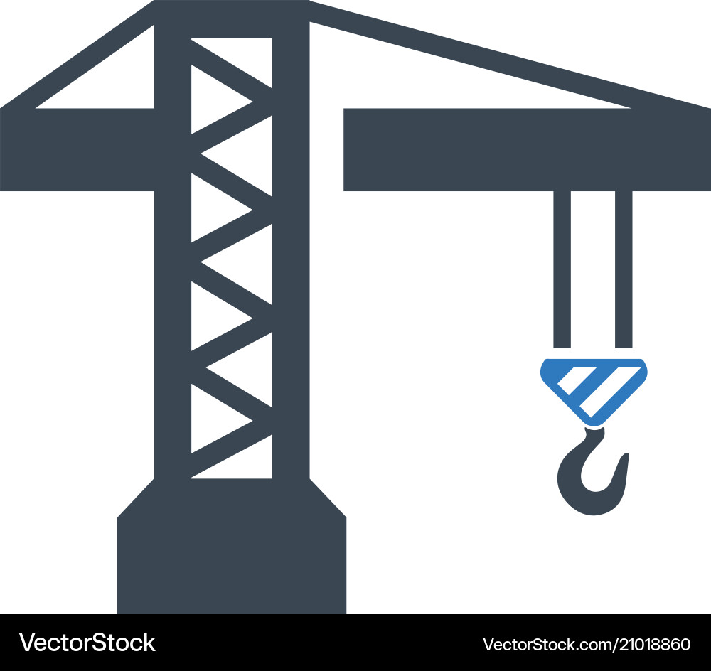 Tower crane icon Royalty Free Vector Image - VectorStock