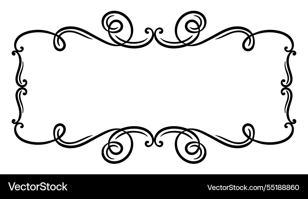 Vignette curl element decorative calligraphic Vignette curl element decorative calligraphic vector image