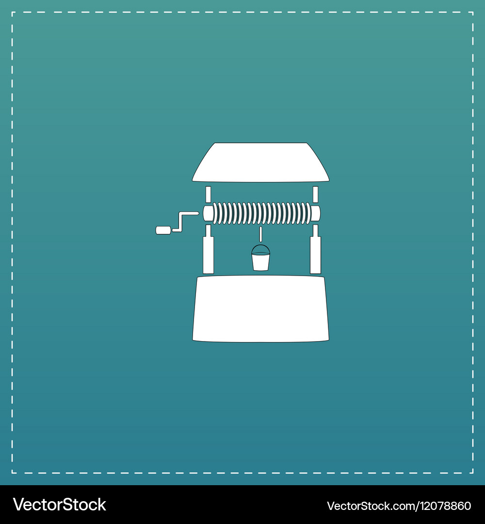 Water well flat Royalty Free Vector Image - VectorStock