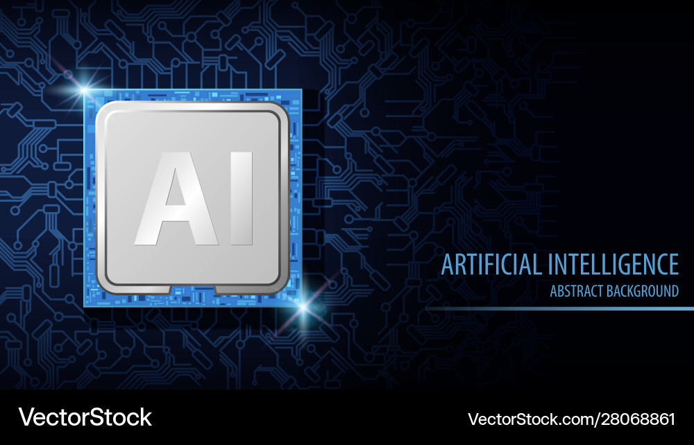 Artificial intelligence ai abstract background Artificial intelligence ai abstract background vector image