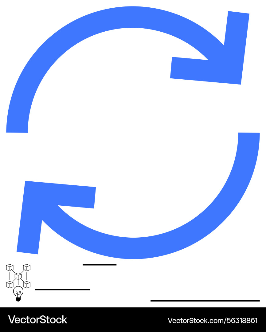 Circular Arrows: Process Loop Vector Image