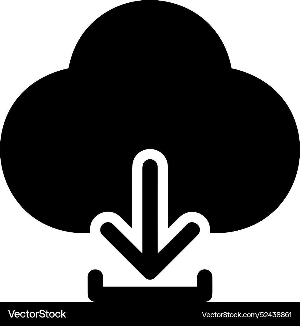 Cloud storage icon symbol image of the database Vector Image