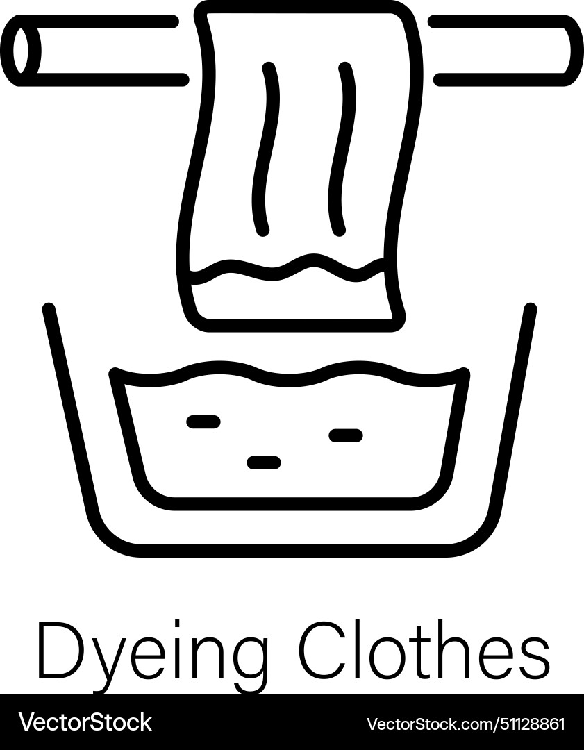 Dyeing clothes Royalty Free Vector Image - VectorStock