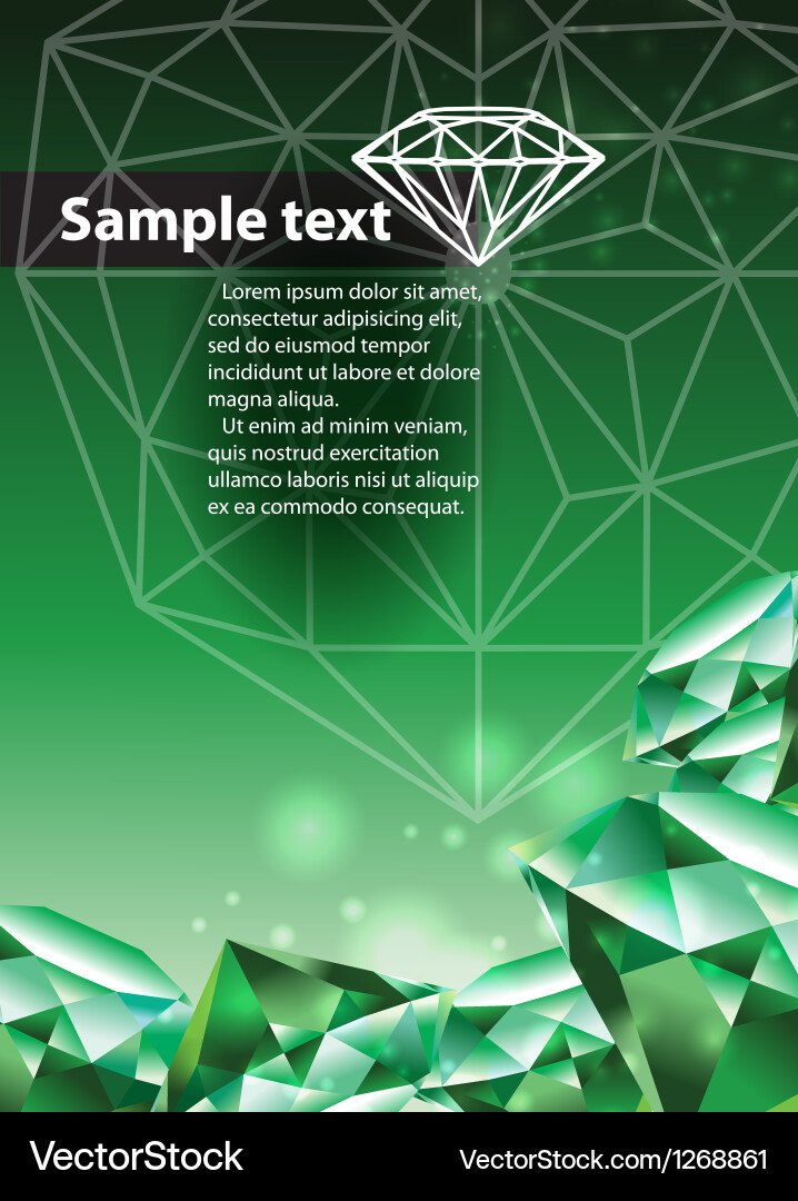 Emerald Green Pattern Background vector image