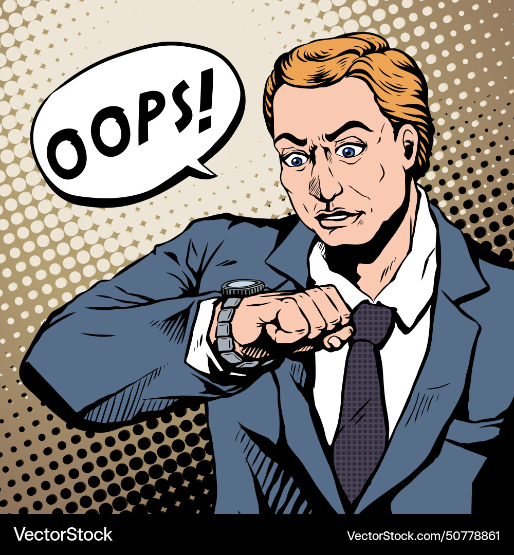 Man says oops Vector Image