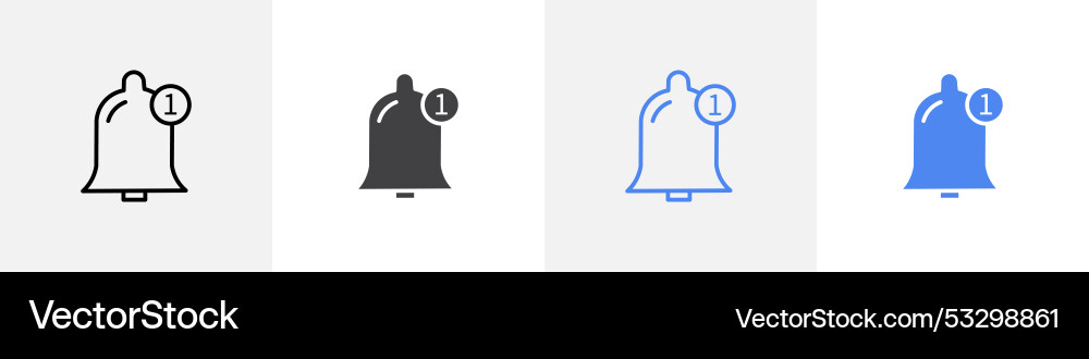 Notification set use for web ui or app vector image