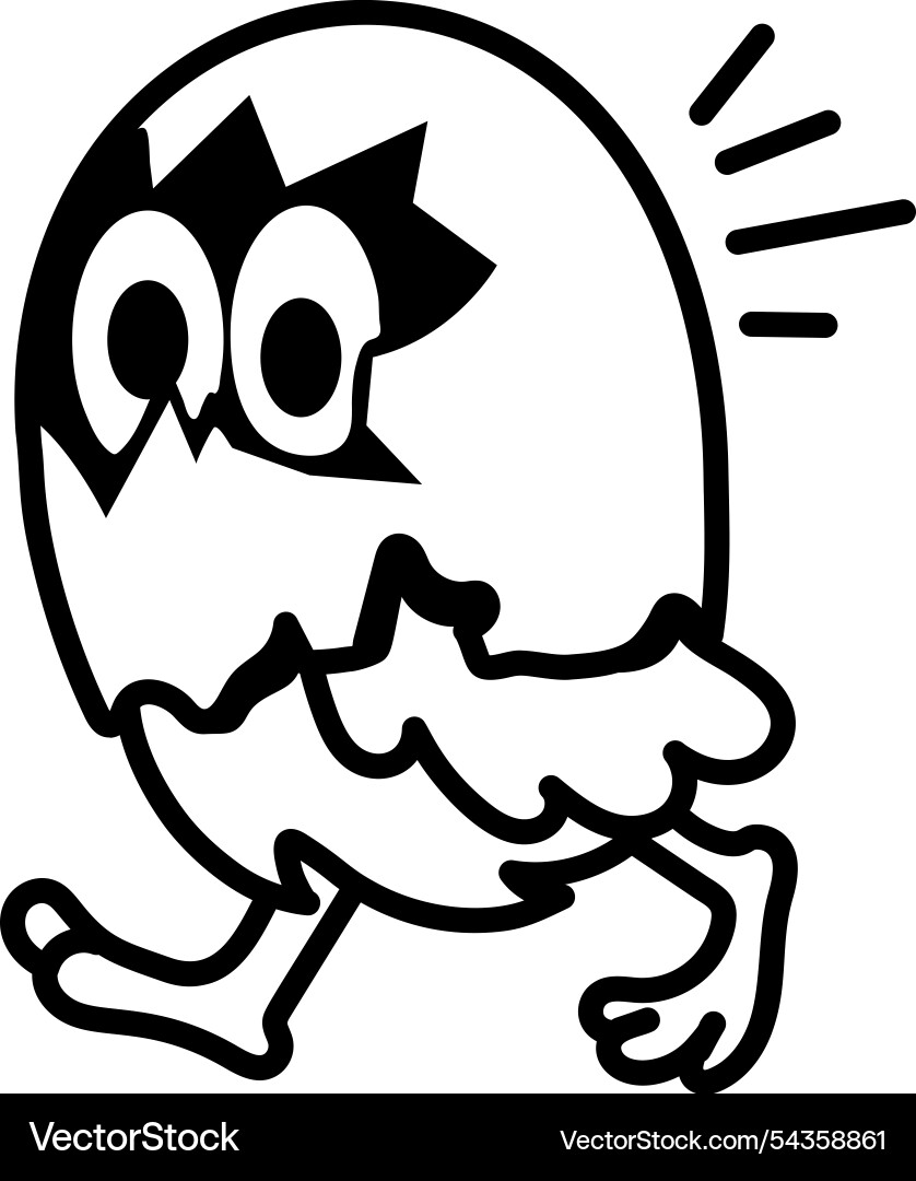 Running check with eggshell doodle style icon Vector Image